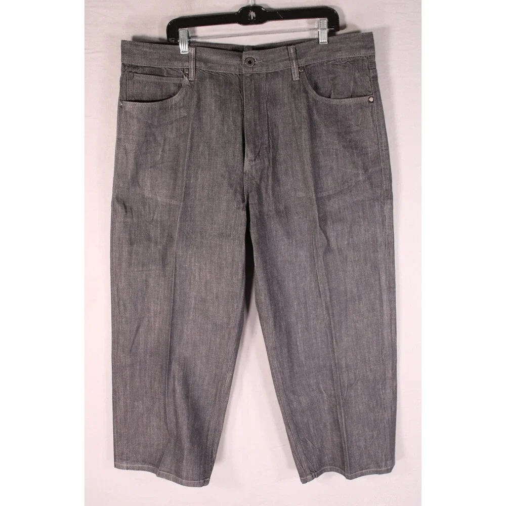 Sean John Garvey Jeans Mens 40x26 Black Wash Wide Loose Baggy Y2K Hip Hop Denim